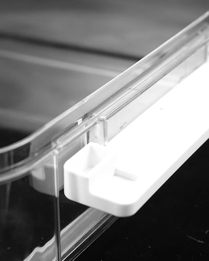 Transparent Document Storage Box with Snap-tight Lid Wear-resistant File Organizer for Home Office Large Clear File Box for Document and Paper Storage Desktop Filing