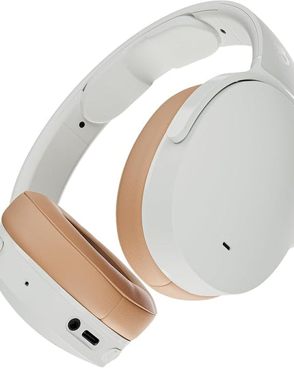 Skullcandy Hesh ANC Wireless Over-Ear Bluetooth Headphones, Active Noise Cancelling, Up to 22 Hrs Battery, Foldable Lightweight Design, Microphone for iPhone Android - Mod White