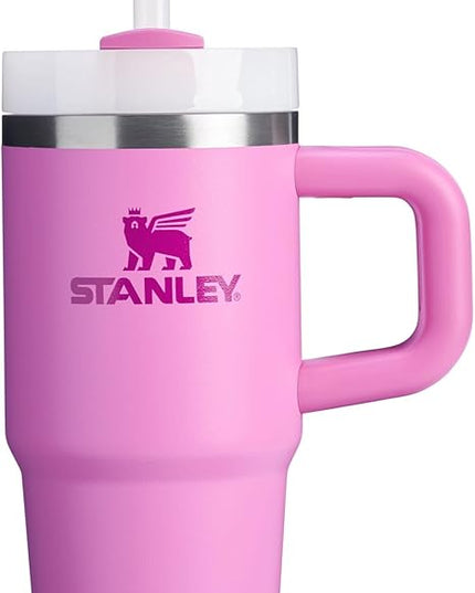 STANLEY Quencher H2.0 Tumbler with Handle and Straw 14 oz | Flowstate 3-Position Lid | Cup Holder Compatible for Travel | Insulated Stainless Steel Cup | BPA-Free | Peony