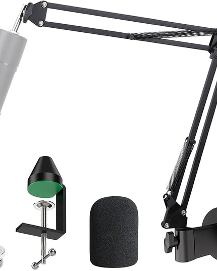 YOUSHARES Razer Seiren X Wall Mount Boom Arm - Wall Mount Microphone Holder for Razer Seiren X Mic, Vertical Surface Mount and Freely Swiveling Metal Wall Mount Clip Suitable for Saves the Desk Space