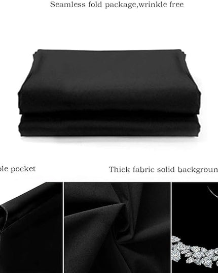 Black Backdrop for Photography Durable Fabric Background Photo Backdrop Video Photography Studio (5x7ft, Black)