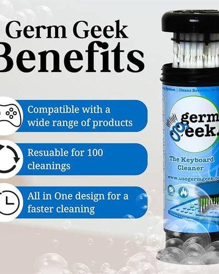 Keyboard & Electronics Cleaning Kit | Patented Precision Brush | Multi-Purpose Tool for MacBook, Laptop, Phone & AirPods | USA-Made, Eco-Friendly & Safe Computer Cleaner