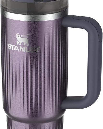 STANLEY Quencher H2.0 Tumbler with Handle and Straw 30 oz | Flowstate 3-Position Lid | Cup Holder Compatible for Travel | Insulated Stainless Steel Cup | BPA-Free | Fluted Wisteria Shine