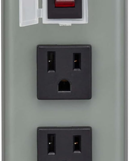 Eaton Tripp Lite Series 3-Outlet Heavy Duty Power Strip, Metal, Mountable (Wall Mount & Under Desk), 6ft Extension Cord, On/Off Switch Cover, Industrial Garage Shop Work Bench Applications (3SP)
