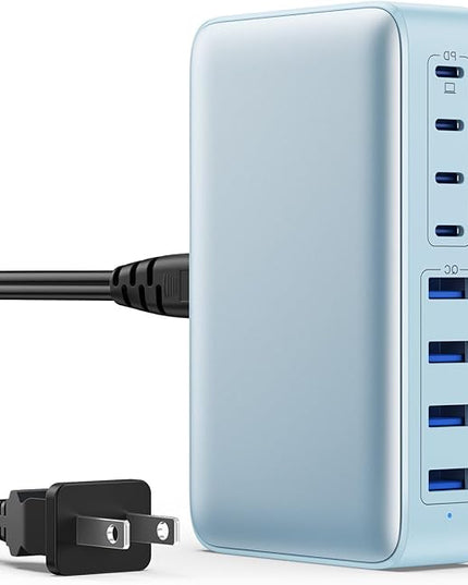 USB C Charger 200W USB C Charger Block,Upgraded GaN III 8-Port Fast Charging Station Hub,PD 65W Laptop Charging Adapter Compatible with MacBook Pro/Air,DELL,Steam Deck,iPhone 16/15/14,Galaxy S23/22
