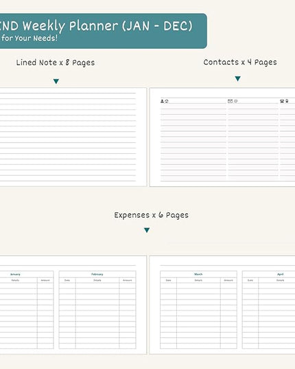 BEZEND Pocket Planner 2026 Weekly and Monthly (6" x 3.75") Small Calendar Book with Daily Vertical Timeslot (Jan-Dec), Equal Space Even Weekend, Work Home Women, PU Leather Hardcover - Evergreen