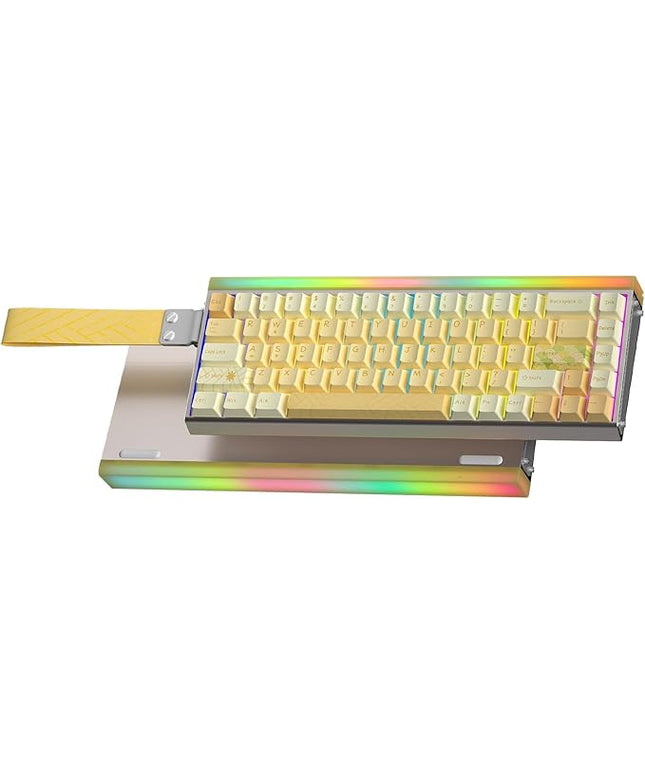 AULA Hero 68 HE Ultra - Wired Gaming Keyboard with Hall Effect Magnetic Switch, CNC Aluminum Frame, 8KHz Polling Rate, RGB Box & Backlight, Adjustable Actuation, 65% Compact Small Gamer Keyboards