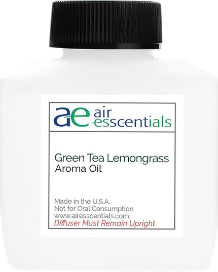 Green Tea & Lemongrass Aroma Oil, Essential Oils Blend for Diffusers & Scent Machines, Blend of Lemongrass & Leafy Greens, Aromatherapy, Cold Air Diffuser Compatible, 100 mL