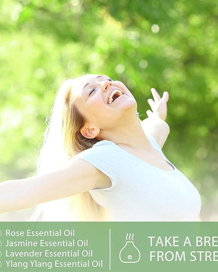 Rose Essential Oil, 1.01Fl.Oz (30ML) PHATOIL Pure Essential Oil Singles for Aromatherapy Diffusers, Humidifiers, Great for DIY Candle and Soap Making, Gift for Friend