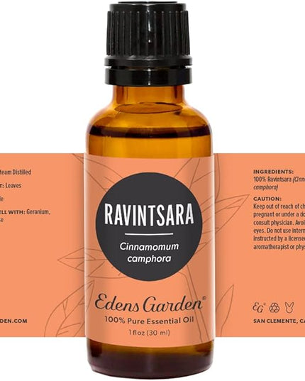 Edens Garden Ravintsara Essential Oil- 100% Pure Premium Grade, Undiluted, Natural, Therapeutic, Aromatherapy, The Best for Diffuser, Candle, Laundry, Humidifiers 30 ml (1 fl oz)