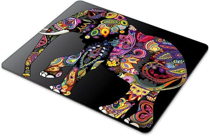 Square Mouse Pad Decorative Patterned Elephant-9,Gaming Mouse Pads for Desk,Soft Computer Waterproof Non-Slip Mouse Mat
