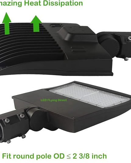 100W LED Parking Lot Area Lights, Dimmable LED Shoebox Lights, 20KV Surge Protector Built-in 13500LM 600W Equiv. Outdoor Commercial Area Road Lamps, DLC UL Approved 5000K Daylight 100-277VAC