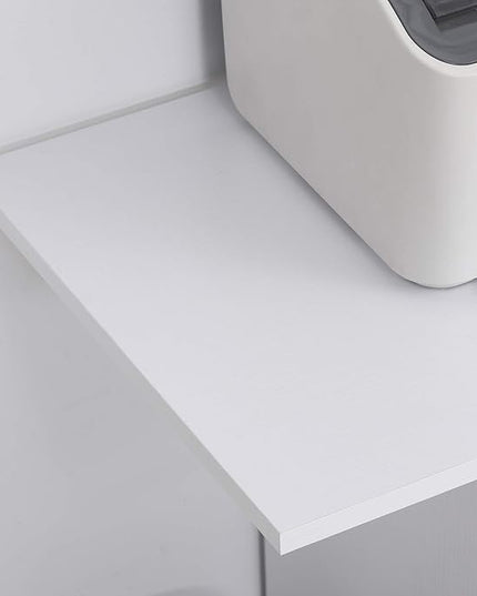 Vinsetto Mobile Printer Stand, Rolling File Cabinet Cart with Wheels, Adjustable Shelf, Drawer and CPU Stand, White