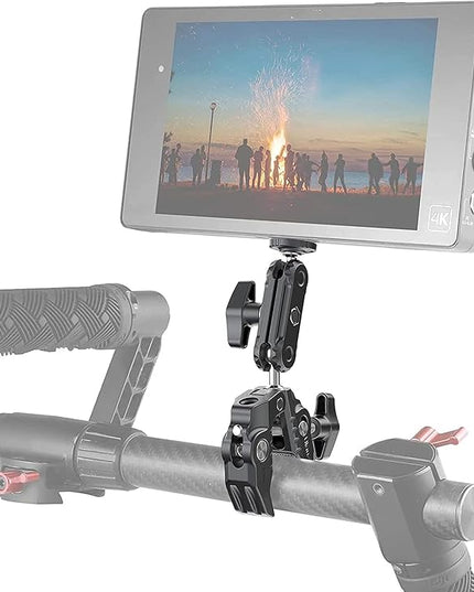ULANZI Super Clamp Camera Clamp Mount Monitor 360° Ballhead Magic Arm Double Ball Head Adapter with 1/4"-20 & 3/8"-16 Thread for Canon Nikon DSLR Camera/Gopro/LED Lights/Ronin-M/Ronin MX/Freefly MOVI