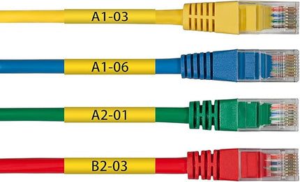 Compatible for DYMO 18058 Industrial Heat Shrink Tubes 3/4" 19mm Used in Industrial Rhino 4200, 5200, 5000, 6000 Label Maker (Black on Yellow, 3/4'' x 4.9'), 2-Pack