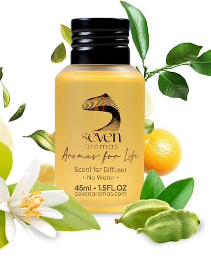 SevenAromas Hotel Scent Diffuser Oil, Luxury Hotel-Inspired Essential Oil for Aromatherapy & HVAC Diffusers – Premium Dropper Bottle - 45 ml 1.52 FL oz (White Tea)