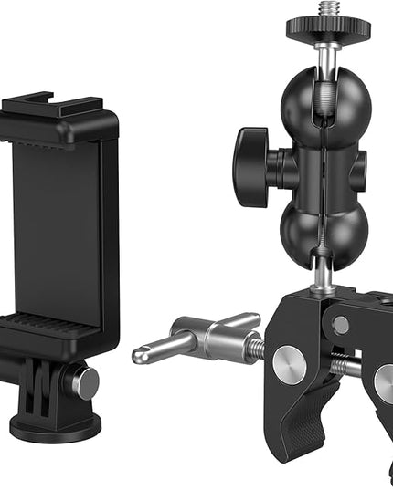 SMALLRIG Camera Mount Kit, Ball Head Magic Arm With Clamp, Super Clamp With Non-Slip Threads for GoPro, Webcam, Camera, Phone, Monitor and Light