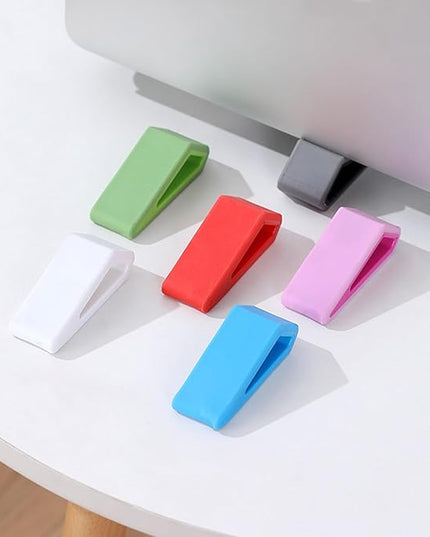 Ywmsfl 2Pcs Lightweight Portable Laptop Stand Small Cooling Slip Silicone Tilting Pad Small Tablet Ergonomic Stand for Typing
