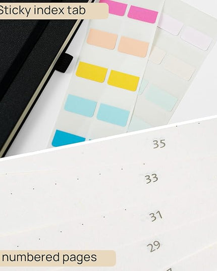 POPRUN Spiral Dotted Journal Notebook, [A5-5.75'' x 8.25''] - 120 GSM Thick Paper, 141 Numbered Pages, Hardcover for Men & Women with Pocket, Index Tabs, 8 Perforated Sheets, Pacific Green
