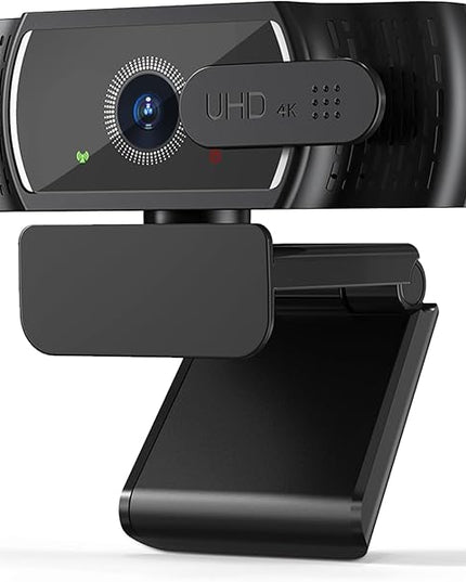 4K Webcam for PC & Mac, Tiny USB Streaming Camera with PDAF Autofocus, Dual Omnidirectional Noise-Canceling Microphones, Auto Low-Light Correction, Works with Zoom, Teams, Google Meet & Twitch