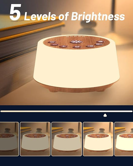 Color Noise Sound Machines with 10 Colors Night Light 25 Soothing Sounds and Sleep White Noise Machine 32 Volume Levels 5 Timers Adjustable Brightness Memory Function for Adult Kid Baby