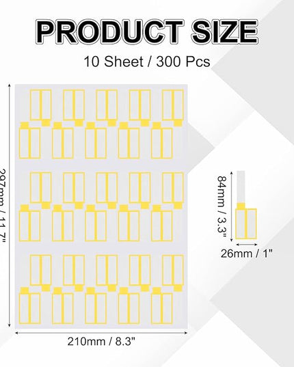 uxcell 300 Pcs Cable Labels, Waterproof Wire Cord Labels Tags, Cord Organizer Management Tags for Charger Cable Organizer Wire Markers Printer, Yellow