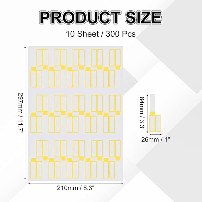 uxcell 300 Pcs Cable Labels, Waterproof Wire Cord Labels Tags, Cord Organizer Management Tags for Charger Cable Organizer Wire Markers Printer, Yellow