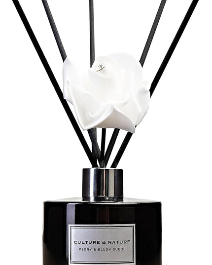 CULTURE & NATURE Reed Diffuser Set (6.7oz, Peony & Blush Suede)