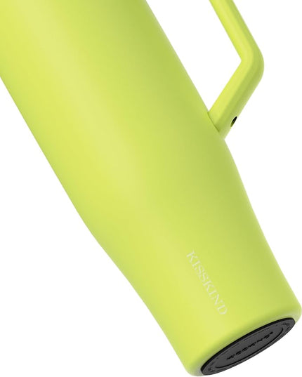 KISSKIND 40 oz Tumbler with Handle and Straw | Lumi Spin Hidden Straw 100% Leakproof Insulated Tumbler | Stainless Steel Water Bottle for Mom, Nurse, Teacher | Green Apple