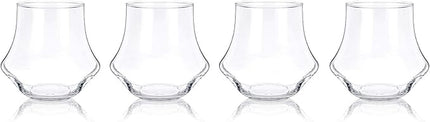 True Whiskey Glasses for Men and Women, Top-notch Bourbon Scotch Whiskey Cups Set, Bar Glassware Drinking Glasses Set of 4, 12 oz