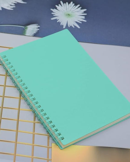 Yansanido Spiral Notebook, 8 Pcs A5 Thick Plastic Hardcover 7mm College Ruled 8 Color 80 Sheets -160 Pages Journals for Study, Work, Travel and Notes (A5, 8 Pcs 8 Color)