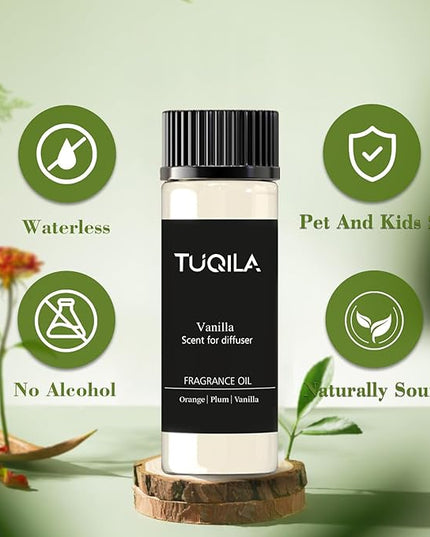 Waterless Diffuser Oil 20ml Vanilla Aroma Scent- Hazelnut, Citrus, Cinnamon, Plum& Cashmere Wood Fragrance Oil for Essential Oil Diffusers, Home, Hotel, Office and Car