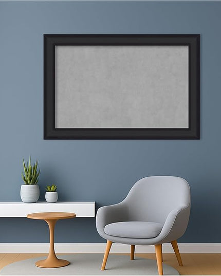 Amanti Art Black Framed Magnetic Board 25x37 Large Vision Board for use with Magnets, 100% Metal Sheet to Display Items as Office Decor or for Home Organization in mudroom, Kitchen or Kids Room