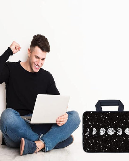 AMARY Laptop Sleeves 11.6" 12" Laptop Handle Bag Neoprene Notebook Carrying Pouch Chromebook Sleeves case Ultrabook Case Tablet Cover Fit Apple MacBook Air HP DELL Lenovo Asus for Men Women (Moon)