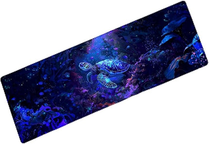 Sea Turtle Extra Large Gaming Mouse Pad, Desk Mat, Non-Slip Rubber Base, MousePads for School, Work, Home Accessories Decor Gifts 31.5" x 11.8"