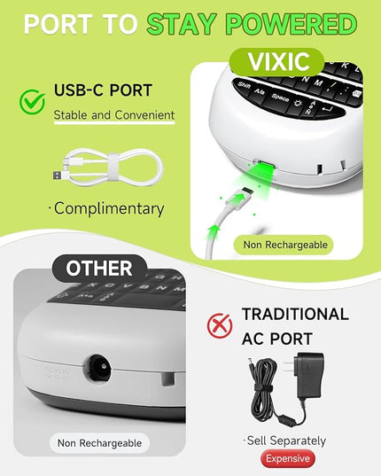 Vixic Label Maker Machine with-Tape, H1100 Handheld Label Maker Waterproof-Labels Portable Labeler Backlit Screen for Home School Office Organization Gifts, Multiple Fonts Symbols Borders Easy to Use