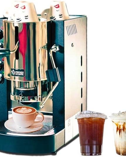 ESE Pod Espresso Machine – Spinel Pinocchio Coffee Maker for 44mm Paper Pods, Made in Italy, Compact Automatic Espresso Machine for Home & Office, Includes 150 Free ESE Pods (100 Classic + 50 Decaf)