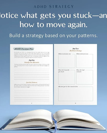 The ADHD Planner for Adults - Undated Daily & Weekly ADHD Journal for Disorganized People, 90 Days - Habit Tracker, Record Emotions & Mood - Academic Goals - Structure & Focus for Adults Brains