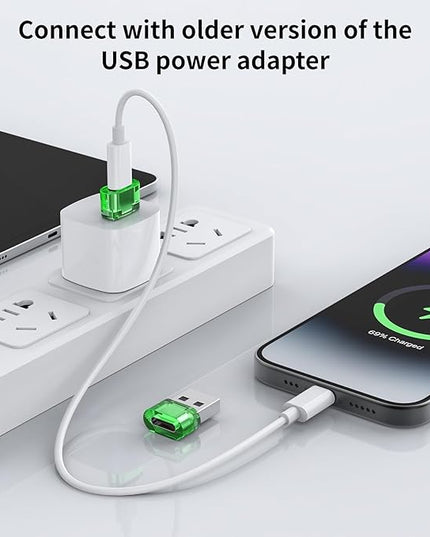USB C to USB A Adapter 20 Packs, Type C Female to USB Male Converter Power Charger or OTG Function Adapter, Compatible for MagSafe Apple Watch Series/SE/Ultra 2 iPhone 15/16 Plus Pro Max AirPods Pro