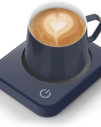 AnbanglinCoffee Mug Warmer, Smart Cup Warmer for Desk, 3 Temperature Control & Auto Shut Off, Electric Cup Warmer for Heating Candle,Milk,Tea,Beverage (Dark Blue-No Cup)