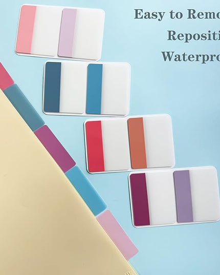 ELII 500 PCS Sticky Index Tabs 2 Inch Colorful Sticky Tabs for Notebooks, Page Markers Tabs for Binders