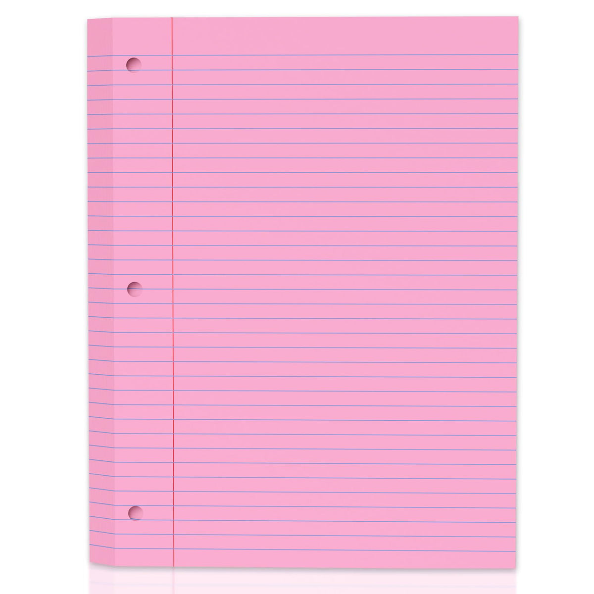 120 Sheets Pink 8x10.5 Inch Loose Leaf Paper, College Ruled Filler Paper, 3 Hole Punched Notebook Paper for 3 Ring Binder, Premium Notebooks Paper for Students & Teachers, Office & School Supplies