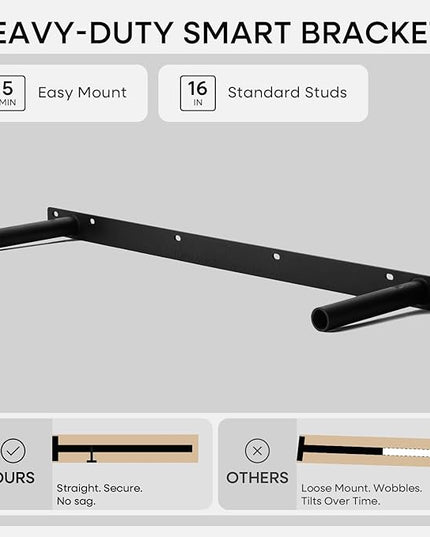 Homeforia 30 inch Wood Floating Shelves, High End Solid Natural Wood 30inch Floating Shelf for Wall, Unfinished Wooden 30 inches Floating Shelves, Heavy Duty Bracket, 30 X 6.5 X 1.75 in, Set of 2