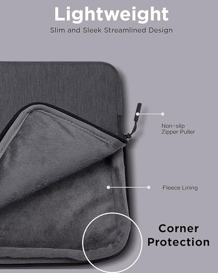 Lenovo Urban Laptop Sleeve 13 Inch for Laptop/ Notebook/Tablet Compatible with MacBook Air/Pro Water Resistant - Charcoal Grey