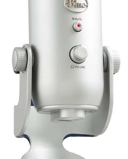 Logitech Creators Blue Yeti USB Microphone for Gaming, Streaming, Podcast, YouTube, Discord, PC, Studio Sound, Plug & Play-Silver