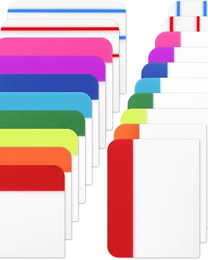 1200 Pieces Tabs 2 Inch Sticky Index Tabs, Colored Page Markers Repositionable Divider Tabs for Notebooks, Binder, File Folders, Books (60 Sets 10 Colors)