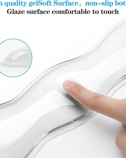 Gel Wrist Rest for Keyboard and Mouse, Wrist Rest for Keyboard, Mouse Wrist Support, Pain Relief, Cool Touch, Non-Skid, Mouse Wrist pad