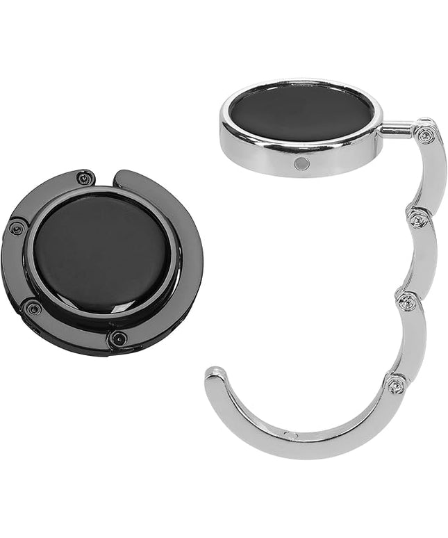kwmobile Purse Hanger for Table (Set of 2) - Purse Hook for Table - Folding Handbag Hanger - Portable Bag Holder