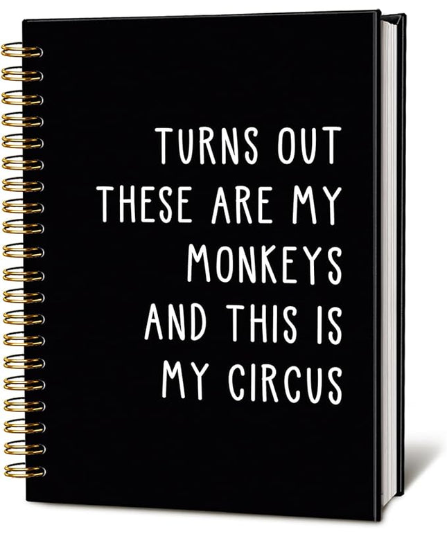 LIANGW Sarcastic Notebooks for Work, Funny Notebooks Journal, Funny Office Gifts for Coworkers, Office Humor Gifts, Funny Notebooks for Work, Black Hardcover Spiral Notebook 5.5x8.3 Inch