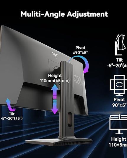 KTC 24.5 Inch 240Hz Gaming Monitor, FHD 1080p Fast IPS Computer Monitor, 1ms with Adaptive-Sync, HDR400, HDMI x2, DPx1, VESA Mount, Tilt/Pivot/Height Adjustment, H25T7-3